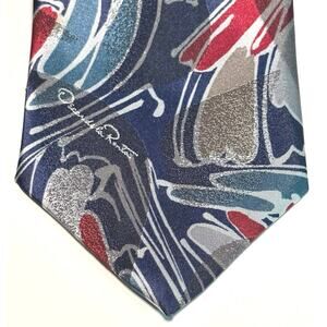 Oscar De La Renta Polyester/Silk Blend Tie